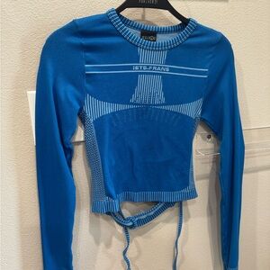 Blue Long Sleeve Top